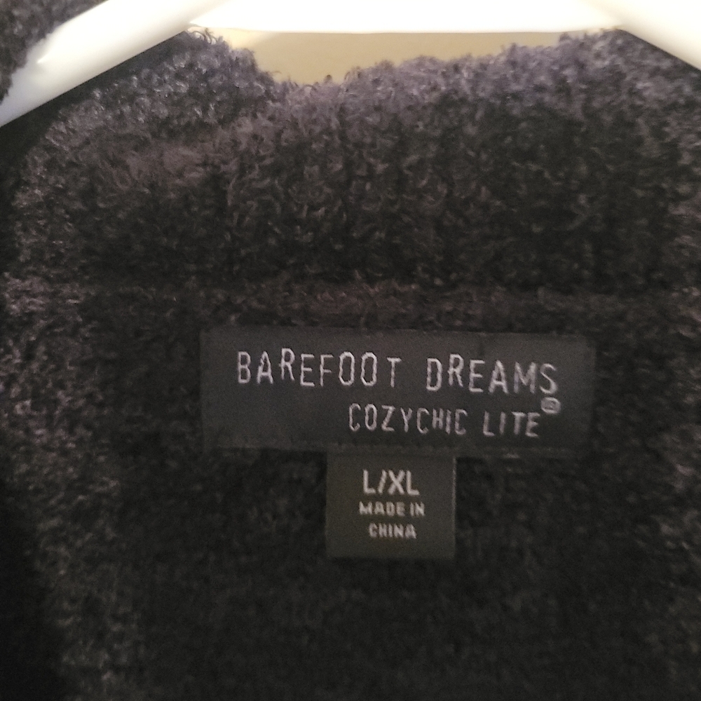 Barefoot Dreams CozyChic Lite Open Front Cardigan Black L/XL Soft Luxe - Picture 8 of 8